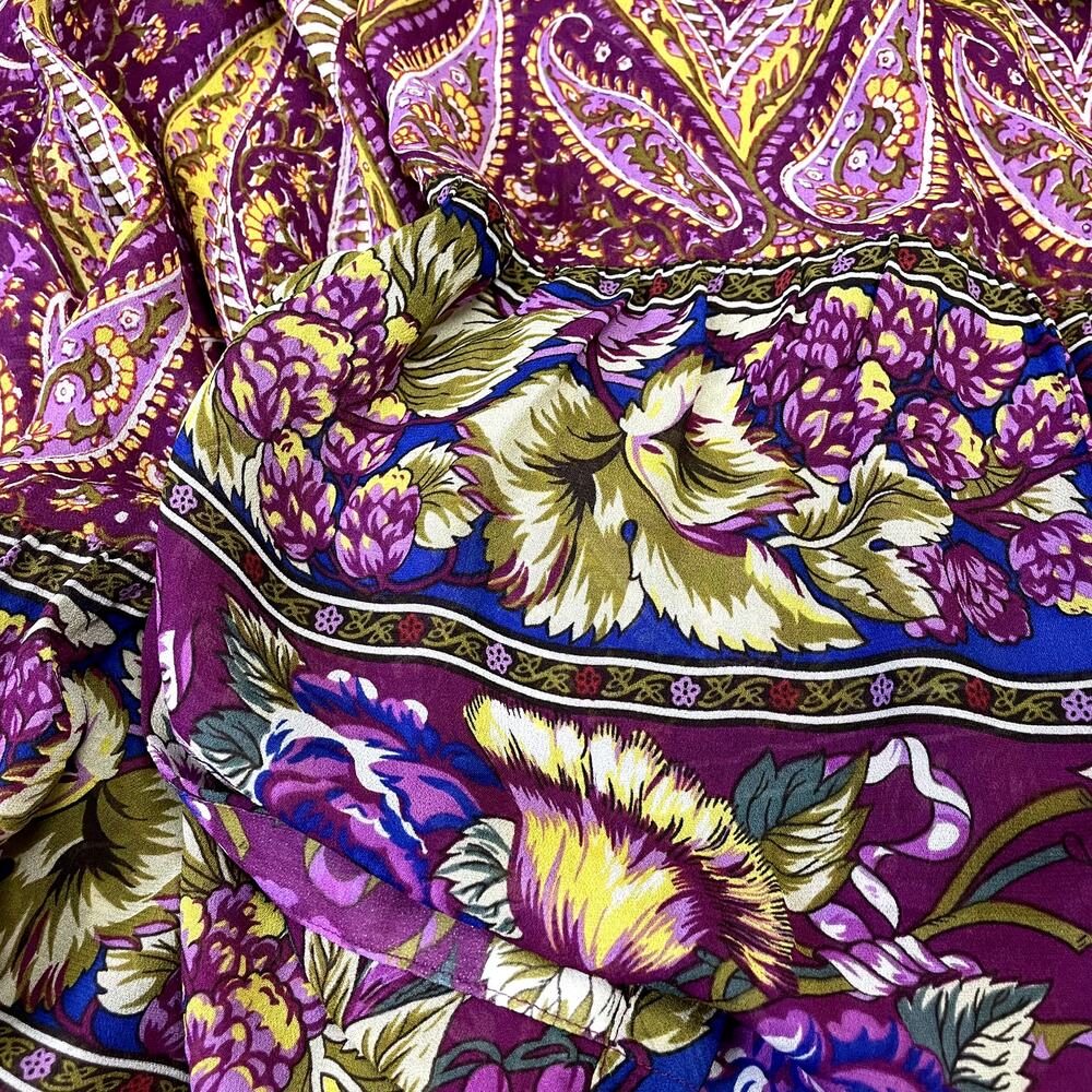 Anthropologie Nikole Maxi Shirtdress XS Paisley Floral Boho - Picture 11 of 16